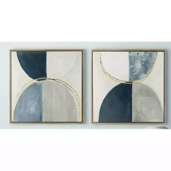 Kirklands Home Canvas Art|Moon Phase Framed Canvas Art Print, Set of 2