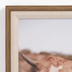 Kirklands Home Canvas Art|Moove Over Framed Canvas Art Print Brown