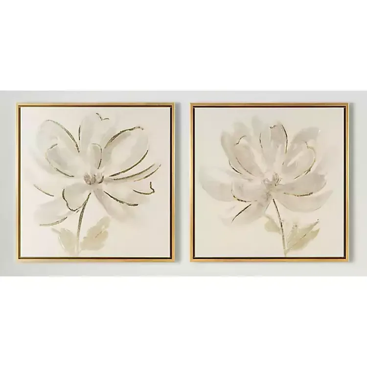 Kirklands Home Canvas Art|Morning Cheer Framed Canvas Art Prints, Set of 2 Tan