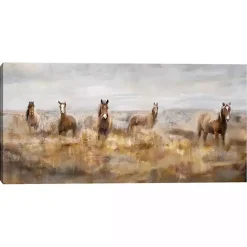 Kirklands Home Canvas Art|Morning Herd Canvas Art Print Tan