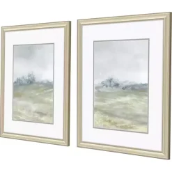 Kirklands Home Framed Art|Morning Mist Framed Canvas Art Prints, Set of 2