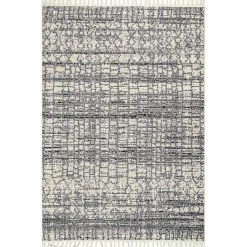 Kirklands Home Area Rugs|Moroccan Tassel Area Rug, 5x8 Gray