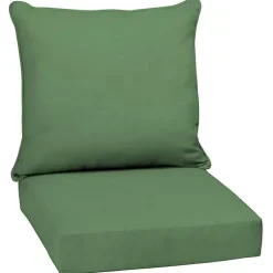Kirklands Home Outdoor Cushions & Pillows|Moss Leala Texture Outdoor Deep Seat Cushions Green