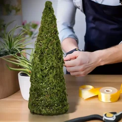Discount Mossed Cone Tree Figurine Trees & Topiaries