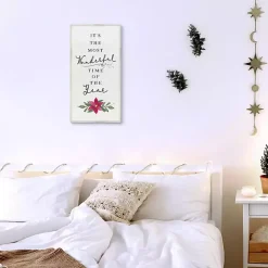 Discount Most Wonderful Time Christmas Canvas Wall Plaque Christmas Art & Wall Decor