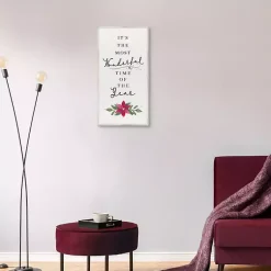 Discount Most Wonderful Time Christmas Canvas Wall Plaque Christmas Art & Wall Decor