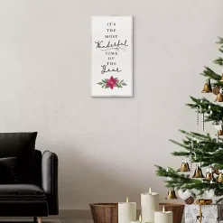Discount Most Wonderful Time Christmas Canvas Wall Plaque Christmas Art & Wall Decor
