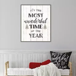 Online Most Wonderful Time Framed Canvas Print Christmas Art & Wall Decor