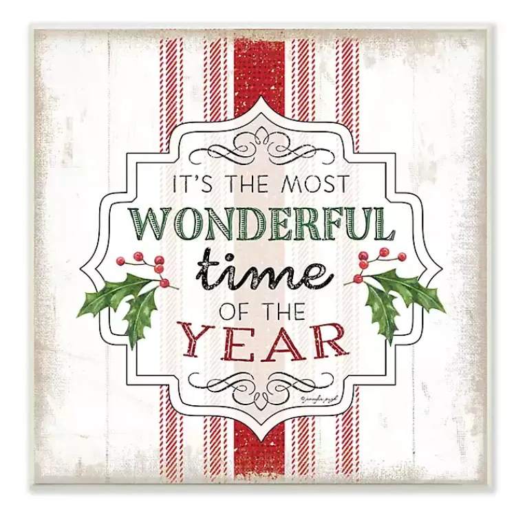 Hot Most Wonderful Time Framed Wall Plaque Christmas Art & Wall Decor