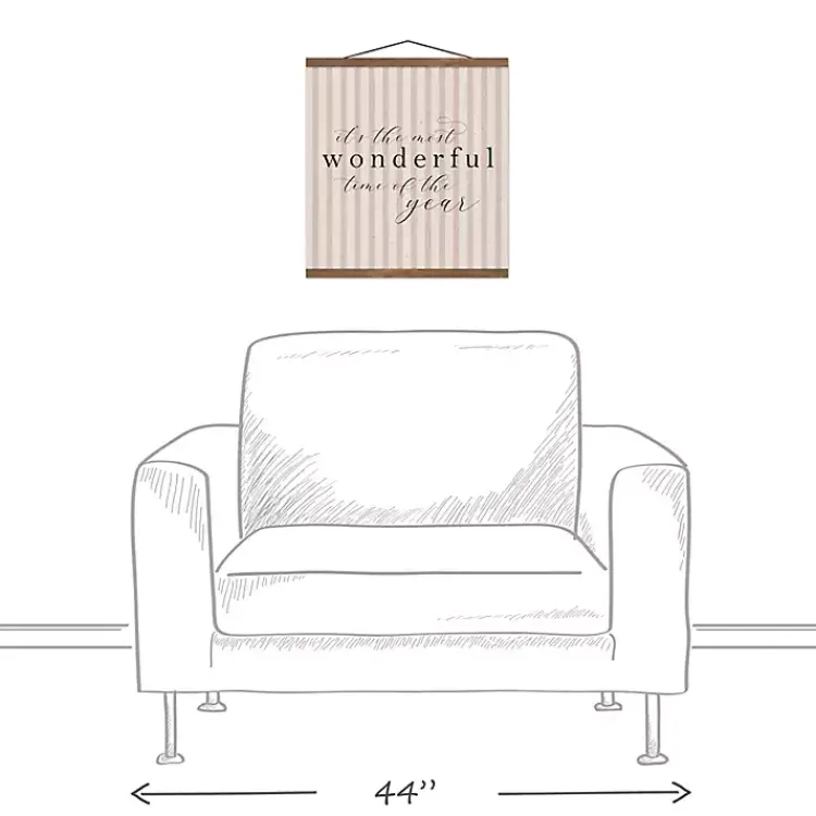 New Most Wonderful Time of the Year Wall Hanger Christmas Art & Wall Decor