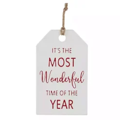 Most Wonderful Time of Year Hangtag Wall Plaque Christmas Art & Wall Decor