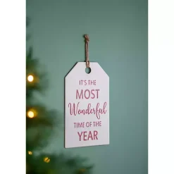 Most Wonderful Time of Year Hangtag Wall Plaque Christmas Art & Wall Decor