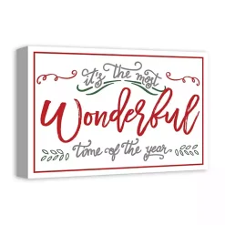 New Most Wonderful Time of Year Canvas Art Print Christmas Art & Wall Decor