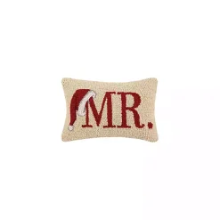 Sale Mr. Santa Hat Wool Lumbar Pillow Pillows