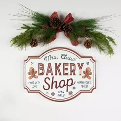 Discount Mrs. Claus Bakery Shop Wall Plaque Christmas Art & Wall Decor