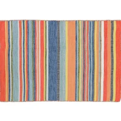 Kirklands Home Outdoor Rugs|Multi Dhurri Stripe Indoor/Outdoor Scatter Rug