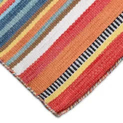 Kirklands Home Outdoor Rugs|Multi Dhurri Stripe Indoor/Outdoor Scatter Rug
