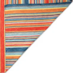 Kirklands Home Outdoor Rugs|Multi Dhurri Stripe Indoor/Outdoor Area Rug, 5x7