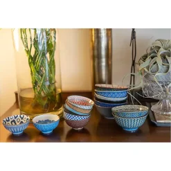 Kirklands Home Dinnerware|Patterned Ceramic 8-pc. Bowl Set Multi