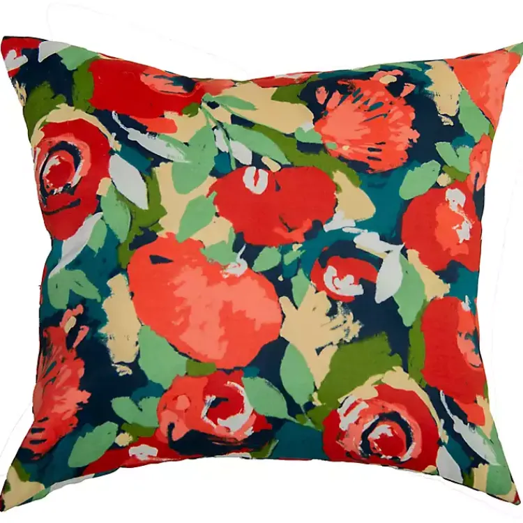 Kirklands Home Outdoor Cushions & Pillows|Multicolor Abstract Floral Outdoor Pillow, 22 in.