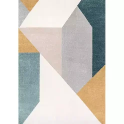 Kirklands Home Area Rugs|Multicolor Abstract Shapes Area Rug, 6x9