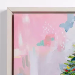 Online Multicolor Abstract Tree Framed Canvas Art Print Christmas Art & Wall Decor