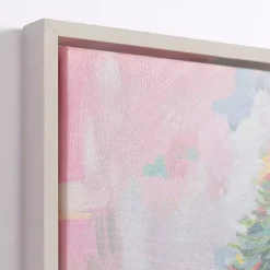 Online Multicolor Abstract Tree Framed Canvas Art Print Christmas Art & Wall Decor