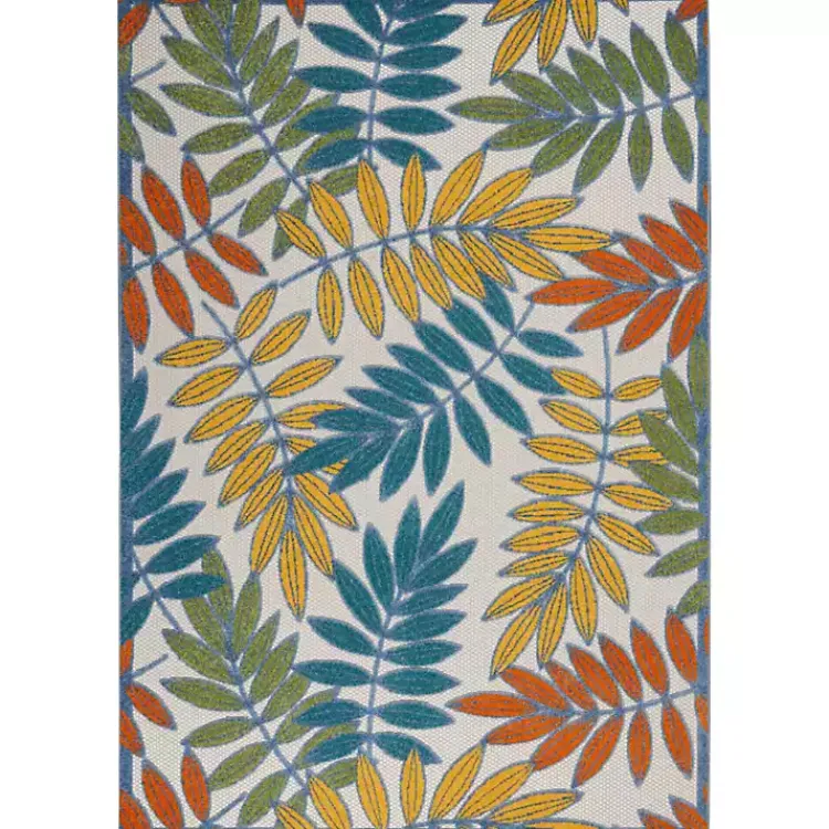 Kirklands Home Outdoor Rugs|color Botanical Outdoor Area Rug, 6x9 Multi
