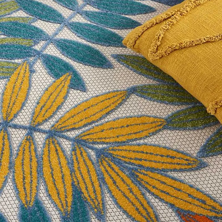 Kirklands Home Outdoor Rugs|color Botanical Outdoor Area Rug, 6x9 Multi