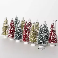 Discount Multicolor Bottlebrush Christmas Trees, Set of 12 Christmas Decorations
