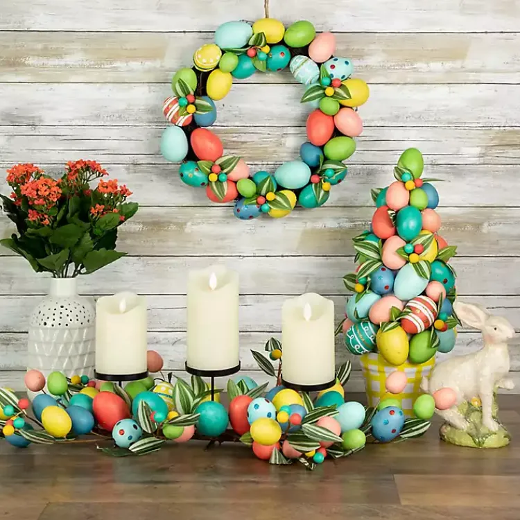 Clearance color Easter Eggs Wreath Easter Decorations