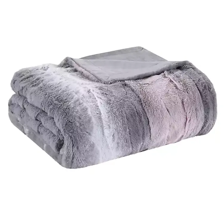 color Faux Fur Oversized Throw Blanket Blankets & Throws