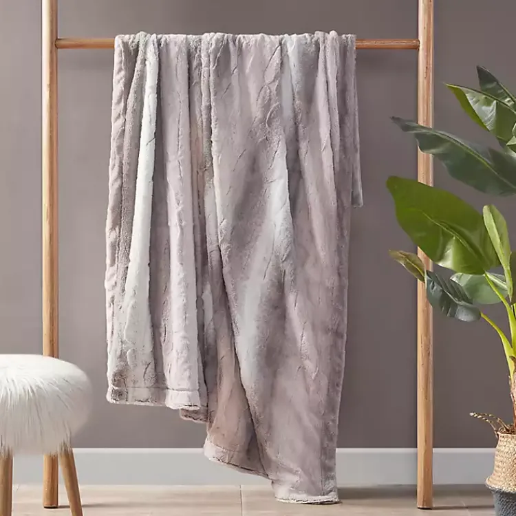 color Faux Fur Oversized Throw Blanket Blankets & Throws