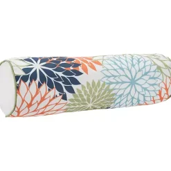 Kirklands Home Outdoor Cushions & Pillows|color Floral Outdoor Bolster Pillow Multi