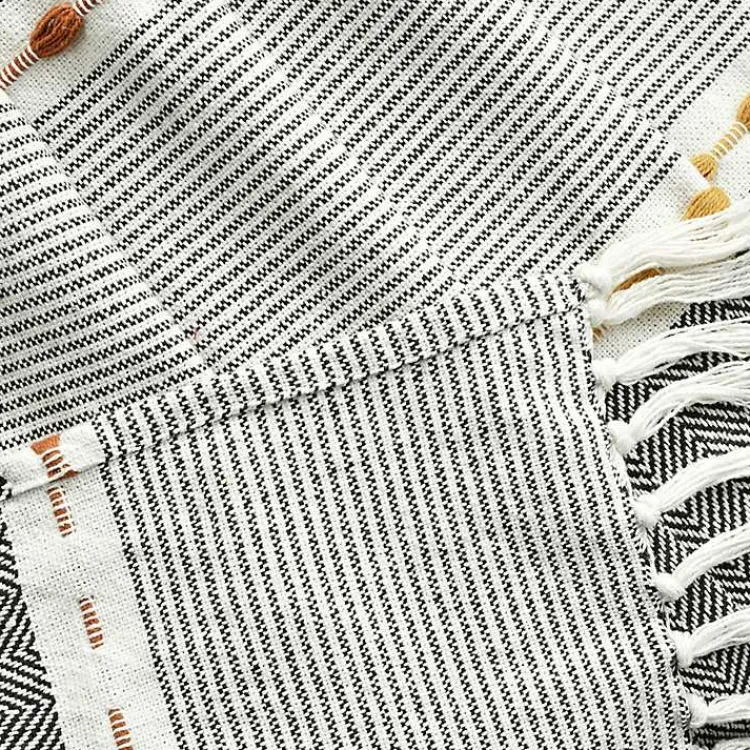 color Herringbone Stripe Throw Blankets & Throws