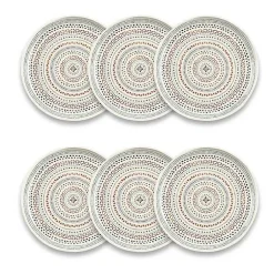 Kirklands Home Outdoor Dining|color Melamine Malena Salad Plates, Set of 6 Multi