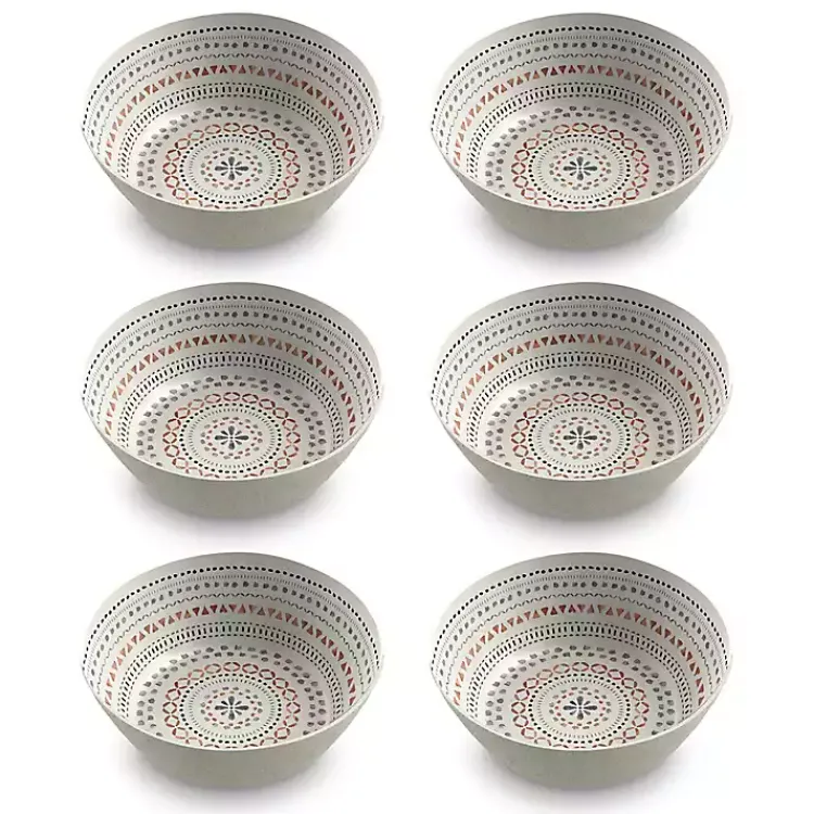 Kirklands Home Outdoor Dining|color Melamine Malena Cereal Bowls, Set of 6 Multi