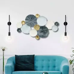 Kirklands Home Wall Plaques|Multicolor Round Panel Sasha Wall Plaque