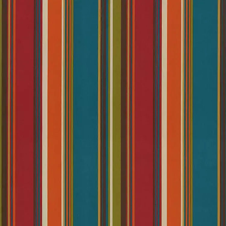 Kirklands Home Outdoor Cushions & Pillows|Multicolor Striped Outdoor Loveseat Cushion