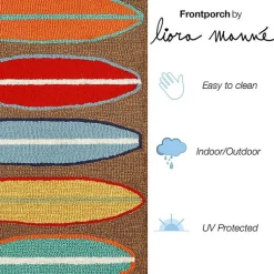 Kirklands Home Doormats|color Surfboard Outdoor Accent Rug, 30x20 Multi