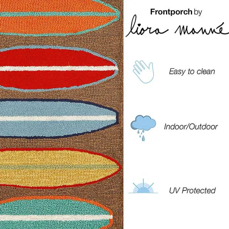 Kirklands Home Doormats|color Surfboard Outdoor Accent Rug, 30x20 Multi