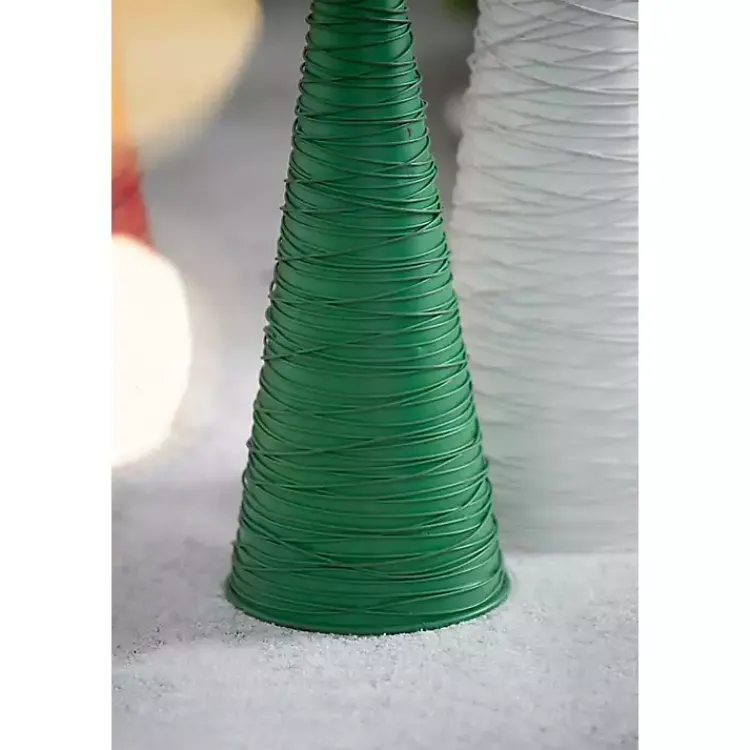 Online Multicolor Swirled Iron Christmas Trees, Set of 3 Christmas Decorations