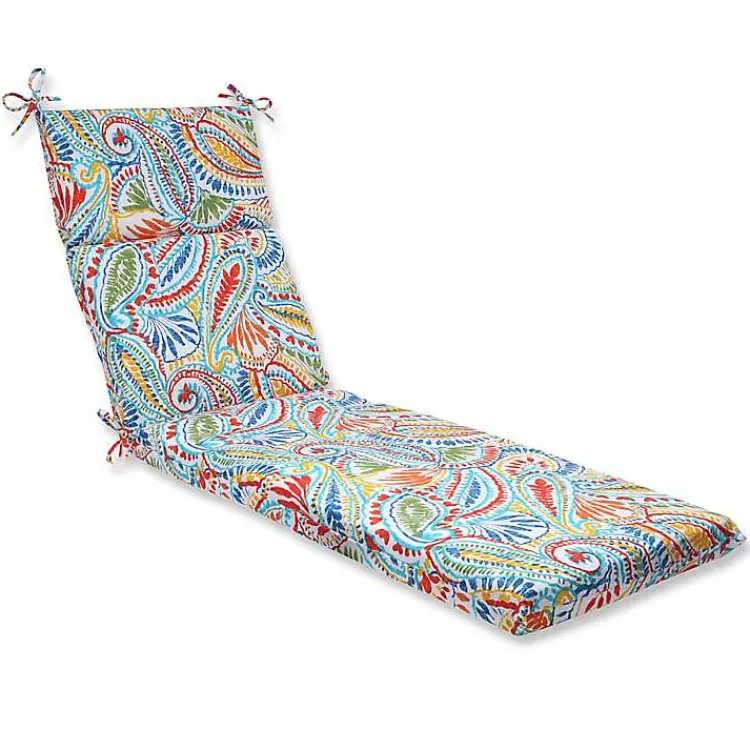 Kirklands Home Outdoor Cushions & Pillows|Multicolor Ummi Chaise Lounge Cushion