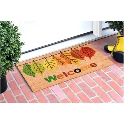 New Multicolor Welcome Fall Leaves Doormat, 29x17 in. Fall