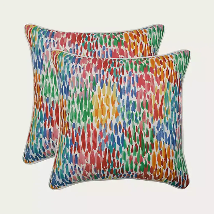 Kirklands Home Outdoor Cushions & Pillows|color Zinnia Outdoor Pillows, Set of 2 Multi