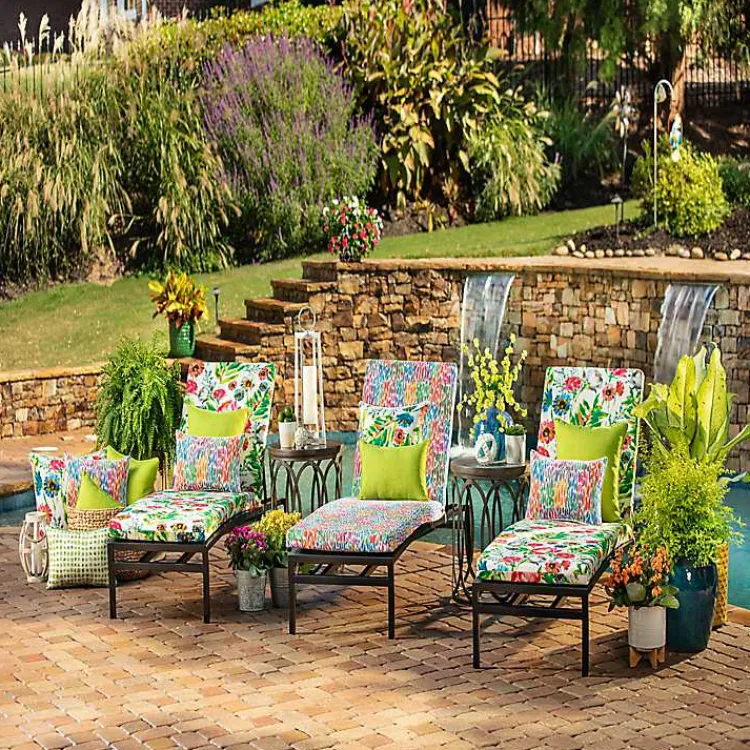 Kirklands Home Outdoor Cushions & Pillows|color Zinnia Outdoor Pillows, Set of 2 Multi