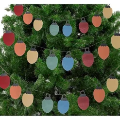 New colored Vintage Christmas Lights Metal Banner Christmas Decorations