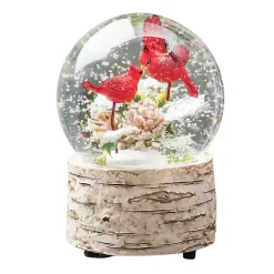 New Musical Cardinal Snow Globe Christmas Decorations