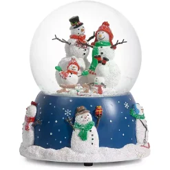 Clearance Musical Snowman Family Christmas Dome Christmas Decorations