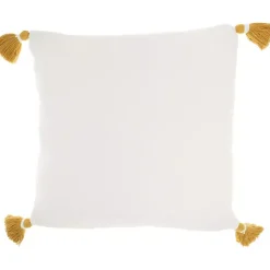 Outlet Mustard Stitched Lattice Throw Pillow Pillows